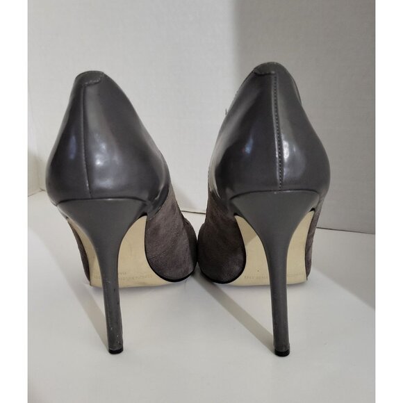 Enzo Angiolini Gray Suede & Leather Pointed Toe Womens Heels Size 6M - Picture 3 of 10